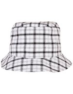 FLEXFIT Check Bucket Hat in Schwarz-Grau, Black-Grey Check One Size, FX5003C – White-Grey Carreaux