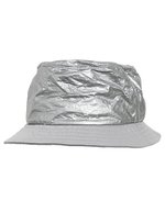 FLEXFIT Crinkled Paper Bucket Hat in Schwarz/Silber, Black One Size, FX5003CP – Silver