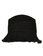 FLEXFIT Bucket Hat mit ausgefranster Krempe, Black One Size, FX5003OE – Bild 2
