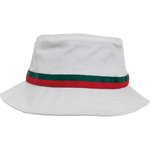 FLEXFIT Gestreifter Bucket Hat in Kontrastfarben, Black/Fire Red One Size, FX5003S – Bild 3