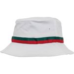 FLEXFIT Gestreifter Bucket Hat in Kontrastfarben, Black/Fire Red One Size, FX5003S – Bild 4
