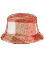 FLEXFIT Sherpa Karomuster Bucket Hat, White Sand/Toffee One Size, FX5003SC – Bild 3