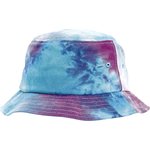 FLEXFIT Batik Bucket Hat mit umlaufender Krempe, Purple/Turquoise One Size, FX5003TD – Bild 1