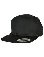 FLEXFIT 5-Panel Poplin Golf Cap mit Snapback, Black One Size, FX6002 – Bild 2
