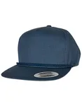 FLEXFIT 5-Panel Poplin Golf Cap with Snapback, Black One Size, FX6002 – Navy