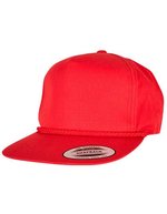 FLEXFIT 5-Panel Poplin Golf Cap mit Snapback, Black One Size, FX6002 – Red