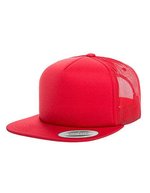 FLEXFIT Foam Trucker Cap mit Snapback-Verschluss, Black One Size, FX6005FF – Red