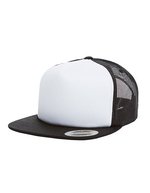 FLEXFIT Foam Trucker Cap mit Schwammfront – Black/White/Black