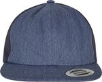 FLEXFIT Denim Trucker Cap mit Mesh, Black Raw One Size, FX6006DT – Bild 3