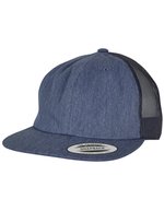 FLEXFIT Denim Trucker Cap mit Mesh, Black Raw One Size, FX6006DT – Blue Raw