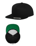 FLEXFIT Baumwoll Snapback Cap mit 5 Panels, Red One Size, FX6007 – Black