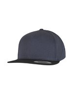FLEXFIT Baumwoll Snapback Cap mit 5 Panels, Red One Size, FX6007 – Navy/Black