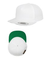 FLEXFIT Baumwoll Snapback Cap mit 5 Panels, Red One Size, FX6007 – White
