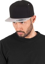 FLEXFIT Klassische 5 Panel Snapback Cap, Black/Silver One Size, FX6007T – Bild 1
