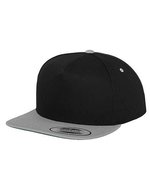 FLEXFIT Klassische 5 Panel Snapback Cap, Black/Silver One Size, FX6007T – Bild 2