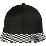 Flexfit Cappellino Snapback a scacchi, Black/White One Size, FX6089CB – Bild 6