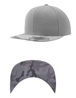 FLEXFIT Camouflage Snapback Cap – Silver/Silver Camo