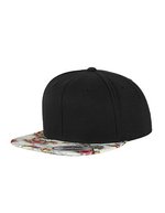 FLEXFIT Floral Snapback Cap aus Wollmischung, Black/Mint (Floral) One Size, FX6089F – Bild 2