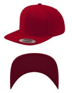FLEXFIT Snapback Cap aus Wollmischung mit Verschluss, Maroon Kids, FX6089M – Red/Red
