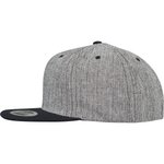 FLEXFIT Melange Solid Snapback Cap mit Verschluss, Black Melange/Black One Size, FX6089MS – Bild 4