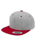 Flexfit Snapback Cap 2-Tone Design, Black/Neon Yellow One Size, FX6089MT – Heather Grey/Red