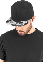 FLEXFIT Cappellino Snapback Roses in misto lana, Black/Red (Roses) One Size, FX6089R – Bild 1