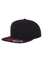 FLEXFIT Cappellino Snapback Roses in misto lana, Black/Red (Roses) One Size, FX6089R – Nero/Rosso (Roses)