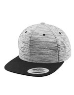 Flexfit Stripes Melange Snapback Cap – Grey (Stripes Melange)/Black