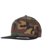 FLEXFIT 2-Tone Camo Snapback Cap mit Verstellverschluss, Green Camo/Black One Size, FX6089TC – Green Camo/Black