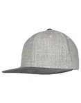 FLEXFIT Melange Velour Snapback Cap mit Anpassung, Grey/Grey One Size, FX6089VM – Bild 1