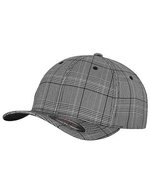 FLEXFIT Glen Check Cap mit verstärkter Front – Black/White