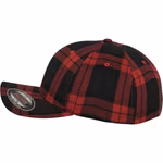 Flexfit Casquette à Carreaux Tartan avec Élastique, Black/Red S/M, FX6197 – image 5