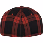 Flexfit Casquette à Carreaux Tartan avec Élastique, Black/Red S/M, FX6197 – image 8