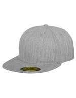 FLEXFIT Premium 210 Fitted Cap mit Flexfit, Heather Grey L/XL (7 1/4 - 7 5/8), FX6210 – Heather Grey