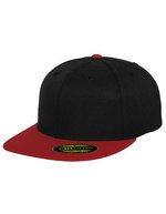 FLEXFIT Premium 210 Fitted Cap in 2-Tone, Black/Grey L/XL (7 1/4 - 7 5/8), FX6210T – Black/Red