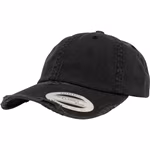 FLEXFIT Casquette Profil Bas Destroyed avec Fermeture en Laiton, Black One Size, FX6245DC – image 3