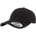FLEXFIT Low Profile Destroyed Cap mit Messingverschluss, Black One Size, FX6245DC – Bild 3