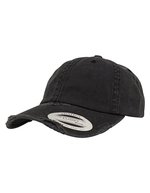FLEXFIT Low Profile Destroyed Cap mit Messingverschluss, Black One Size, FX6245DC – Bild 2