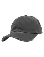 FLEXFIT Low Profile Destroyed Cap mit Messingverschluss, Black One Size, FX6245DC – Dark Grey