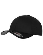 FLEXFIT Wooly Combed Cap mit Gummizug – Black