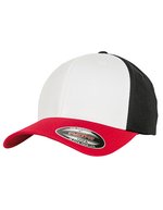 FLEXFIT Casquette Flexfit 3-Tone avec bande élastique, Red/White S/M, FX6277TT – Red/White/Black