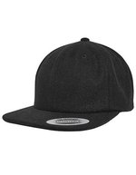 FLEXFIT Melton Cap mit flachem Schirm, Black One Size, FX6502MC – Bild 1
