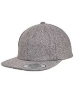 FLEXFIT Melton Cap mit flachem Schirm, Black One Size, FX6502MC – Grey