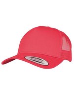 FLEXFIT 5-Panel Retro Trucker Cap Baumwolle-Mesh, Charcoal One Size, FX6506 – Red