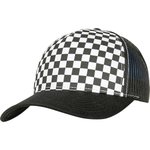 FLEXFIT Checkerboard Retro Trucker Cap, Black/White One Size, FX6506CB – Bild 1