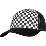 FLEXFIT Checkerboard Retro Trucker Cap, Black/White One Size, FX6506CB – Bild 3
