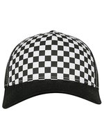 FLEXFIT Checkerboard Retro Trucker Cap, Black/White One Size, FX6506CB – Bild 2