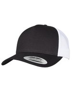 5-Panel Retro Trucker Cap 2-Tone – Black/White