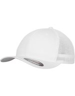 Flexfit Mesh Trucker Cap 6-Panel, Cranberry S/M, FX6511 – White