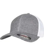 FLEXFIT Retro Trucker Melange Cap Khaki, Khaki/Black Mesh L/XL, FX6511M – Bild 2